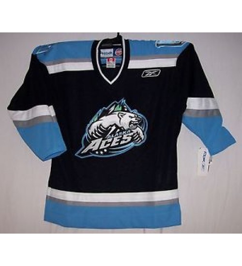 Custom ECHL Alaska Aces Hockey Jersey Black